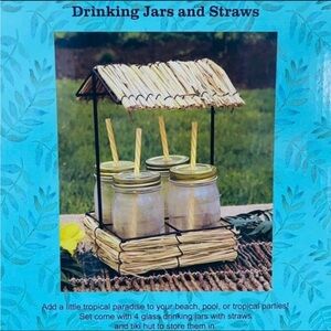TIKI HUT DRINK HOLDER SET